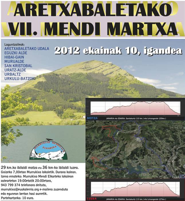 Murrukixoren VII. mendi martxa domekan bi ibilbiderekin