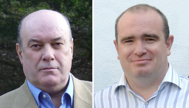 Iñaki Nafarrate EAJren alkategai Aramaion eta Aitor Urrutia Eskoriatzan