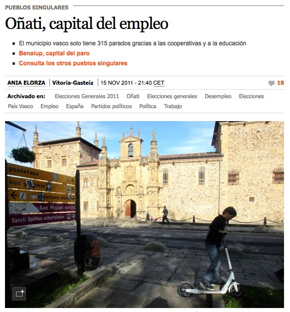 Oñati, enpleguaren hiriburu