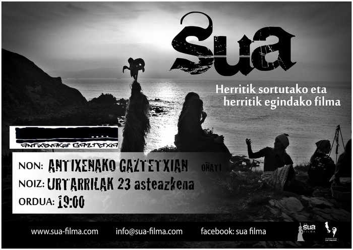 'Sua' film herrikoia eskainiko dute etzi gaztetxean