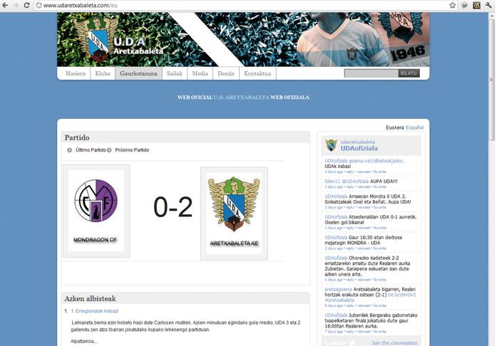 Web ataria aurkeztuko du UDAk gaur