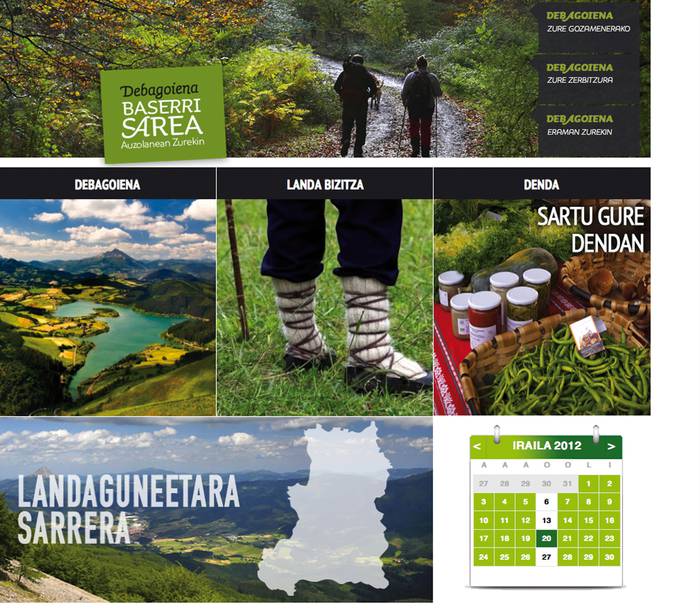 Zortzi baserritako produktuak 'on-line' salgai, 'Baserrisarea'-n