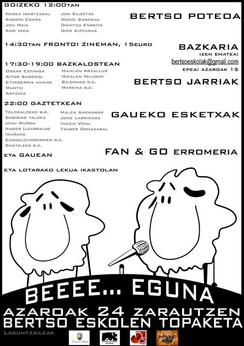 Bertso-eskolen jaia egingo dute Zarautzen hilaren 24an