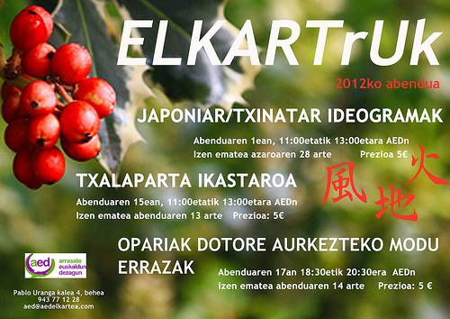 Txinatar eta japoniar ideogramekin dator Elkartruk