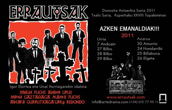 'Errautsak' antzezlanaren azken emanaldia Espaloian