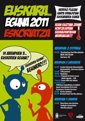 Euskararen Eguna ospatuko da zapatuan