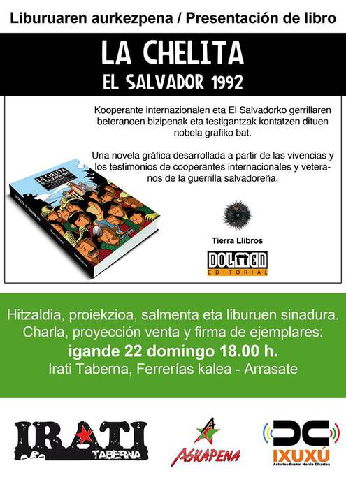 'La Chelita El Salvador 1992' liburuaren aurkezpena