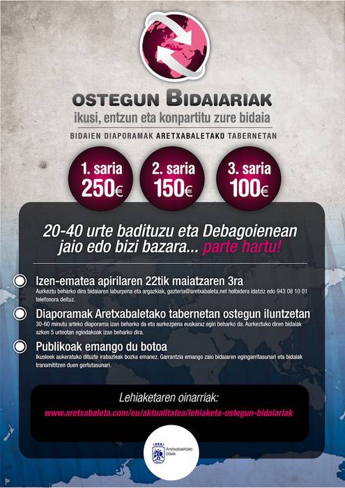 'Ostegun bidaiariak' lehiaketa sortu du Aretxabaletako Udalak