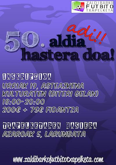 Zabalik dago 50. Zaldibarko Txapelketan izena emateko epea