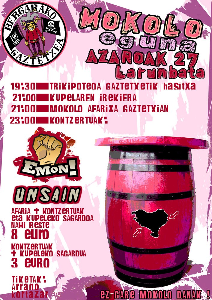 Lehen Mokolo Eguna antolatu du Gazte Asanbladak biharko