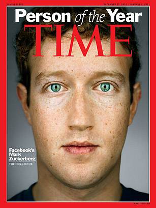 Facebooken sortzailea "urteko pertsona" izendatu du Time aldizkariak