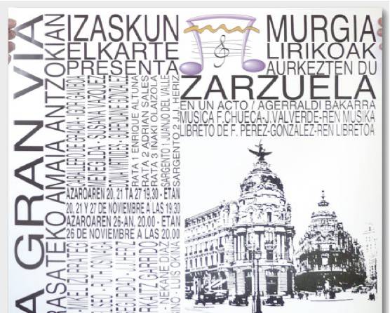 'La Gran Via' zarzuela estreinatuko dute